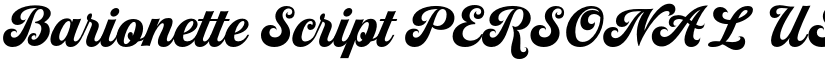 Barionette Script PERSONAL USE font
