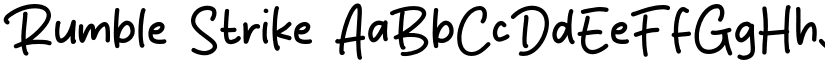 Rumble Strike font