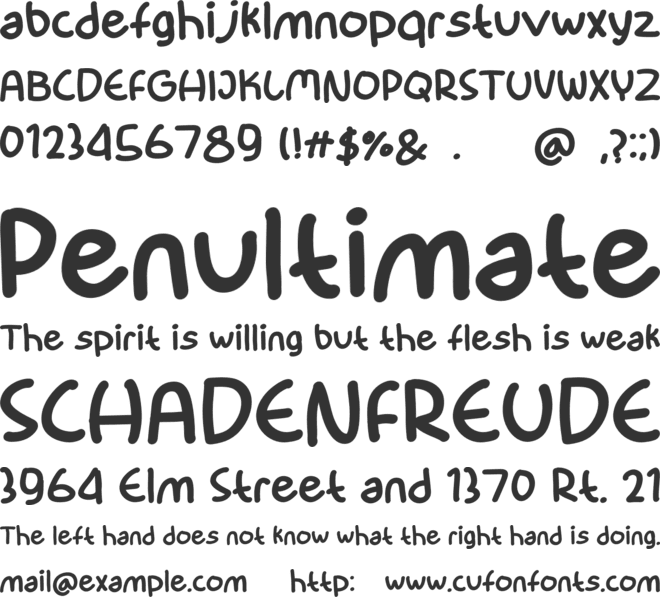 Zodicat font preview