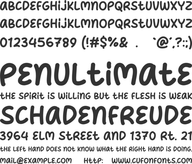 Circle Cake font preview