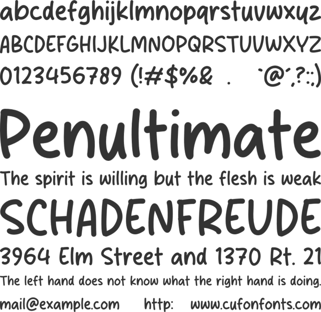 Speak Days font preview