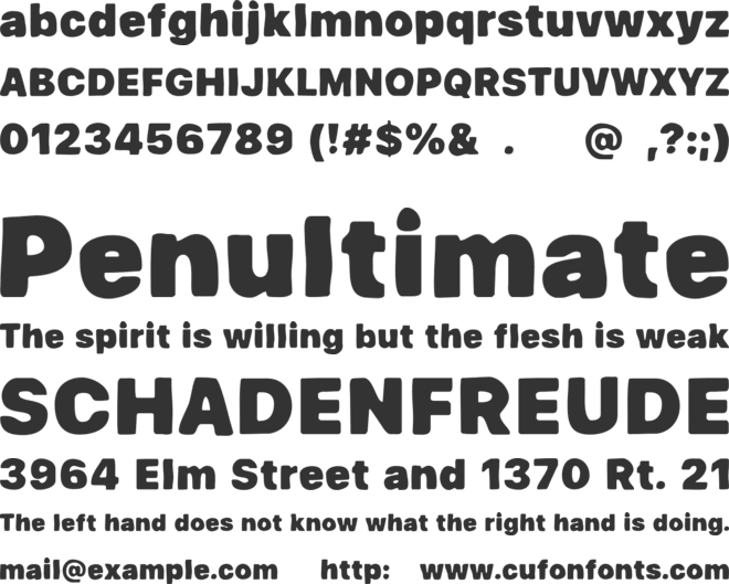 Gratis Neue font preview