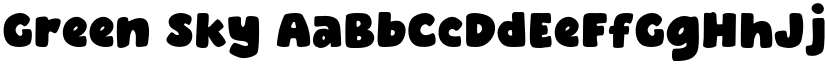 Green Sky font