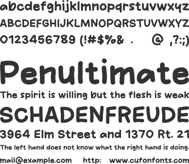 Obled Kids font preview
