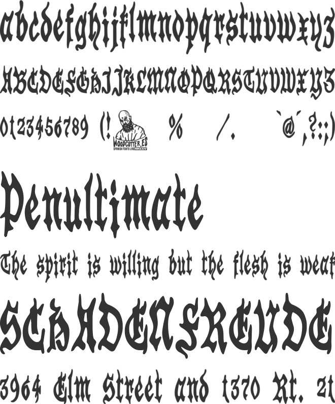 Austrian Hotel font preview