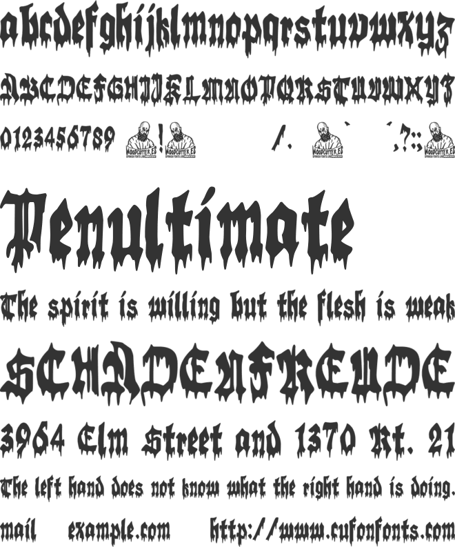 German Apocalypse font preview