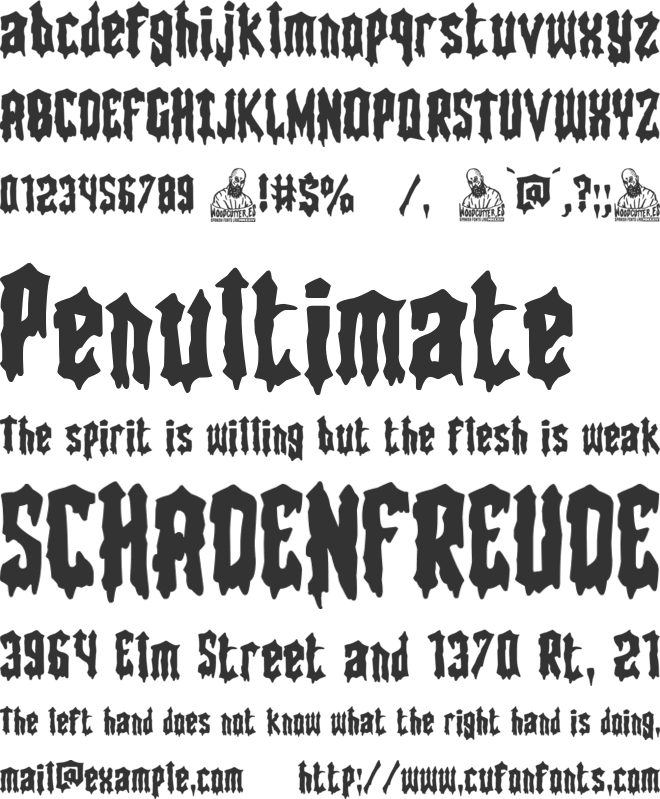 Soldado Sangriento font preview