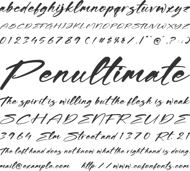 Shadow Brawlers font preview