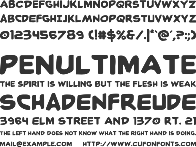 Caped Crusader font preview