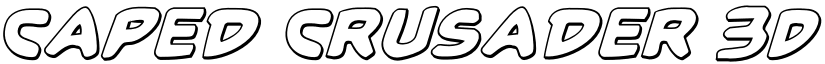 Caped Crusader 3D Italic font