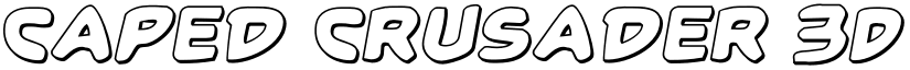 Caped Crusader 3D Semi-Italic font