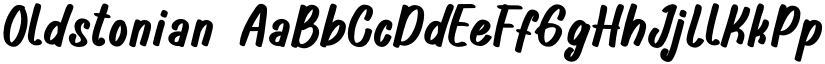 Oldstonian font