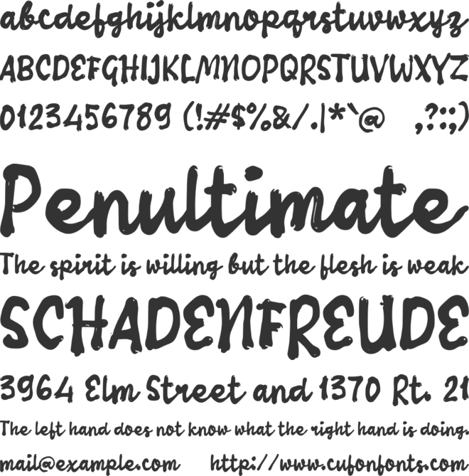 Tandur Berkah font preview