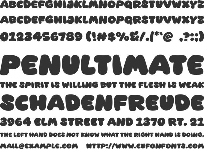 Showtoon font preview