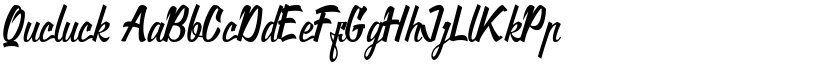 Qucluck font