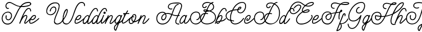 The Weddington font
