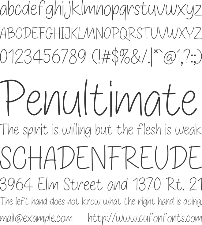 NIGHT font preview