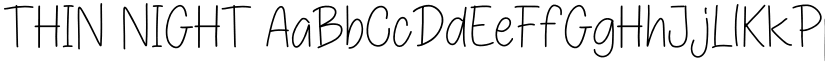 THIN NIGHT font