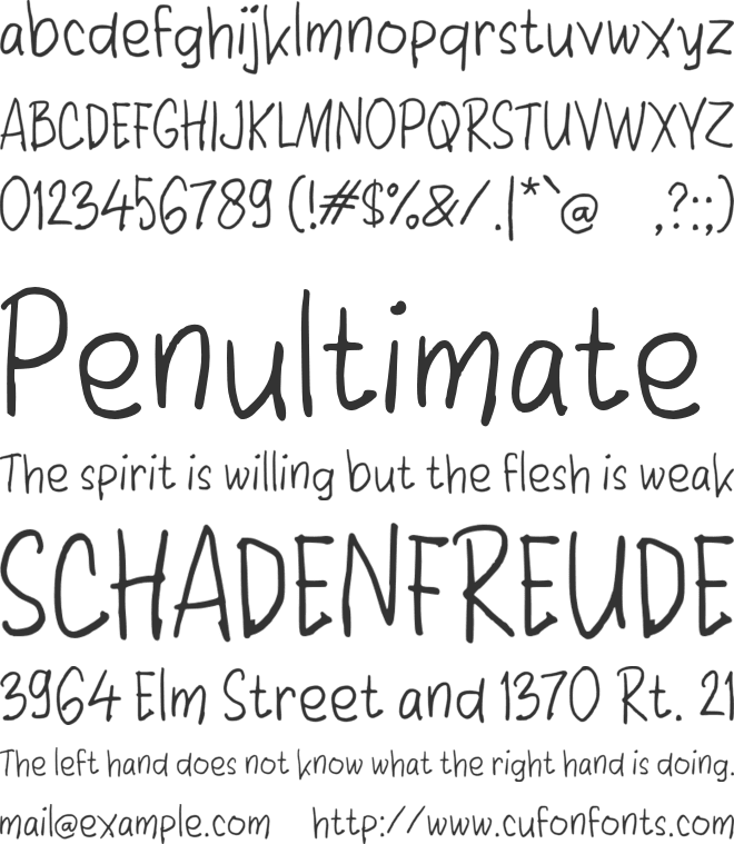 Tanthin font preview