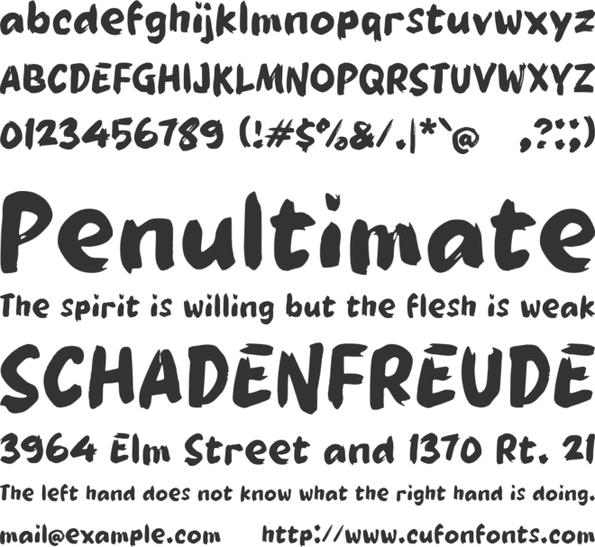 Tandang font preview