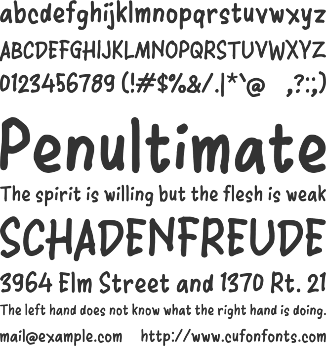 Taby Baby font preview