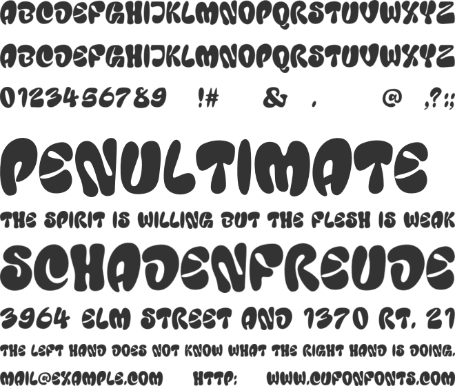 Gloopster font preview