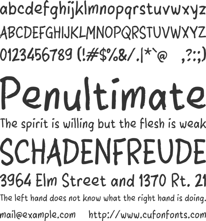 Tacie font preview