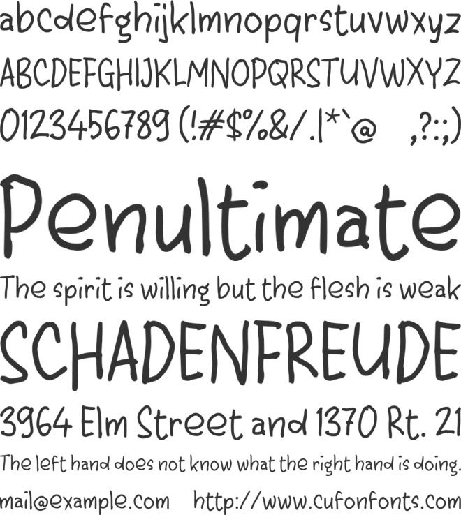 Tamagio font preview