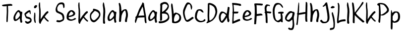 Tasik Sekolah font