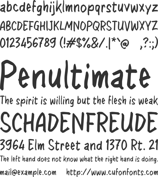 Tacidu font preview