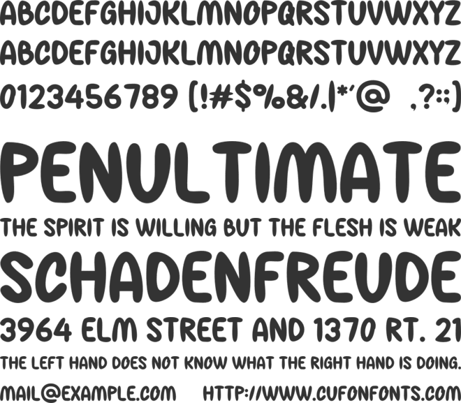 Winter Mirage font preview