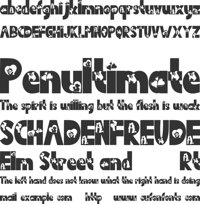 Mommy Cute font preview