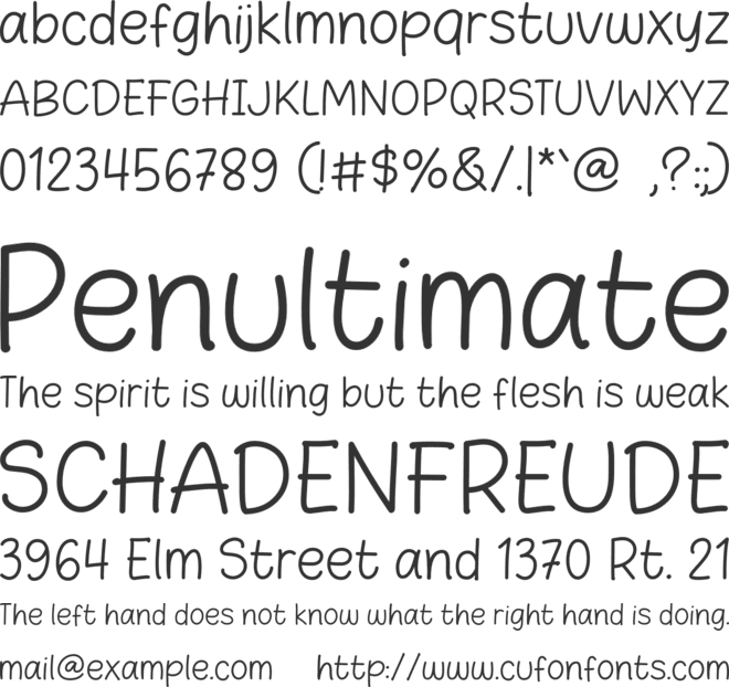 Water Lemon font preview