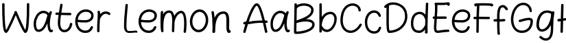 Water Lemon font