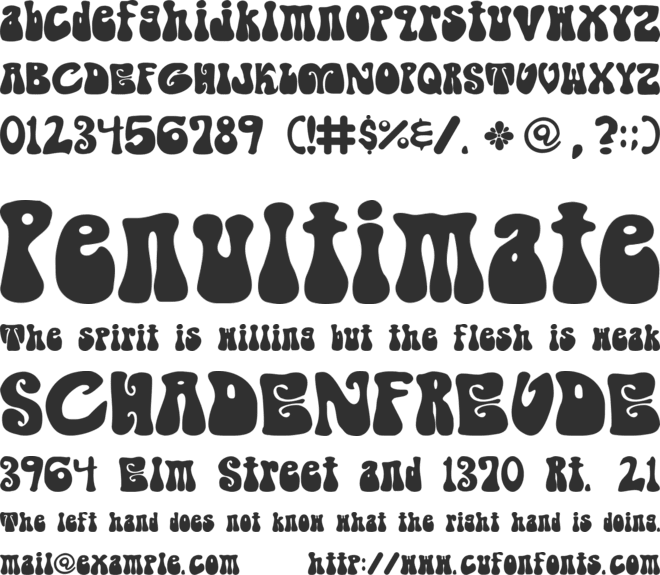 Shagadelic font preview