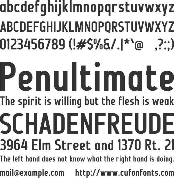 Tabel Sans font preview