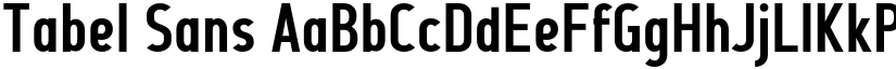 Tabel Sans font