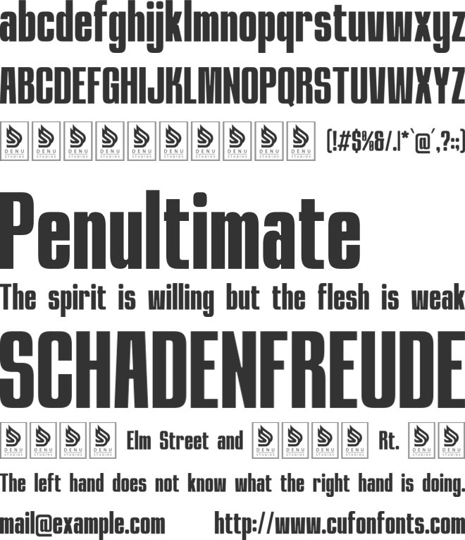 Metroway font preview