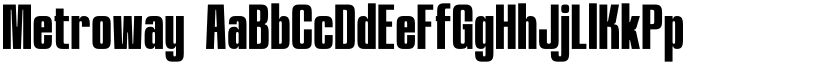 Metroway font