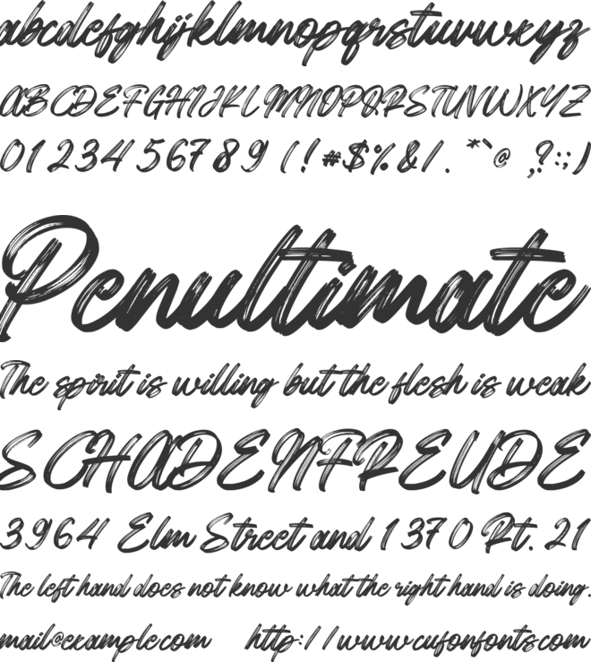 Roasted Bitter font preview