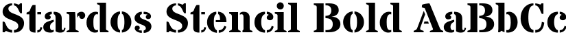 Stardos Stencil Bold font