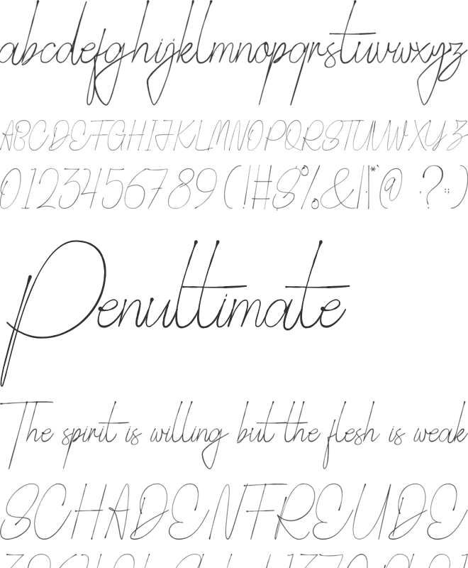 Seillandry font preview