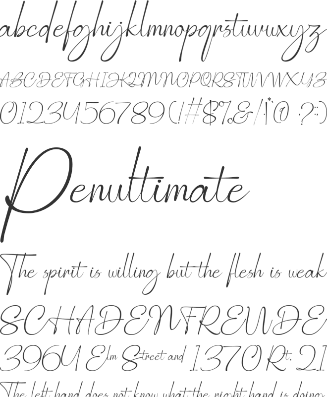 Balligesta font preview