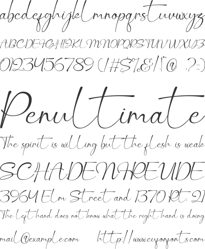 Thalian font preview