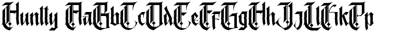 Huntly font