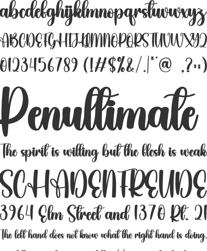 Elegantly font preview