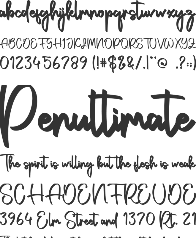 Candycute font preview