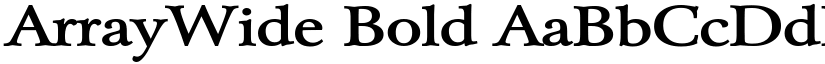ArrayWide Bold font