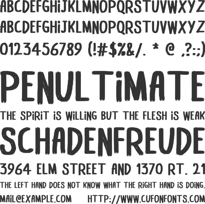 Drybrush font preview