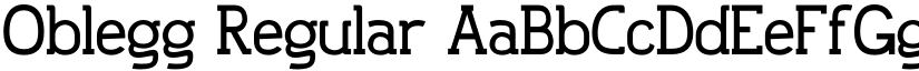 Oblegg Regular font
